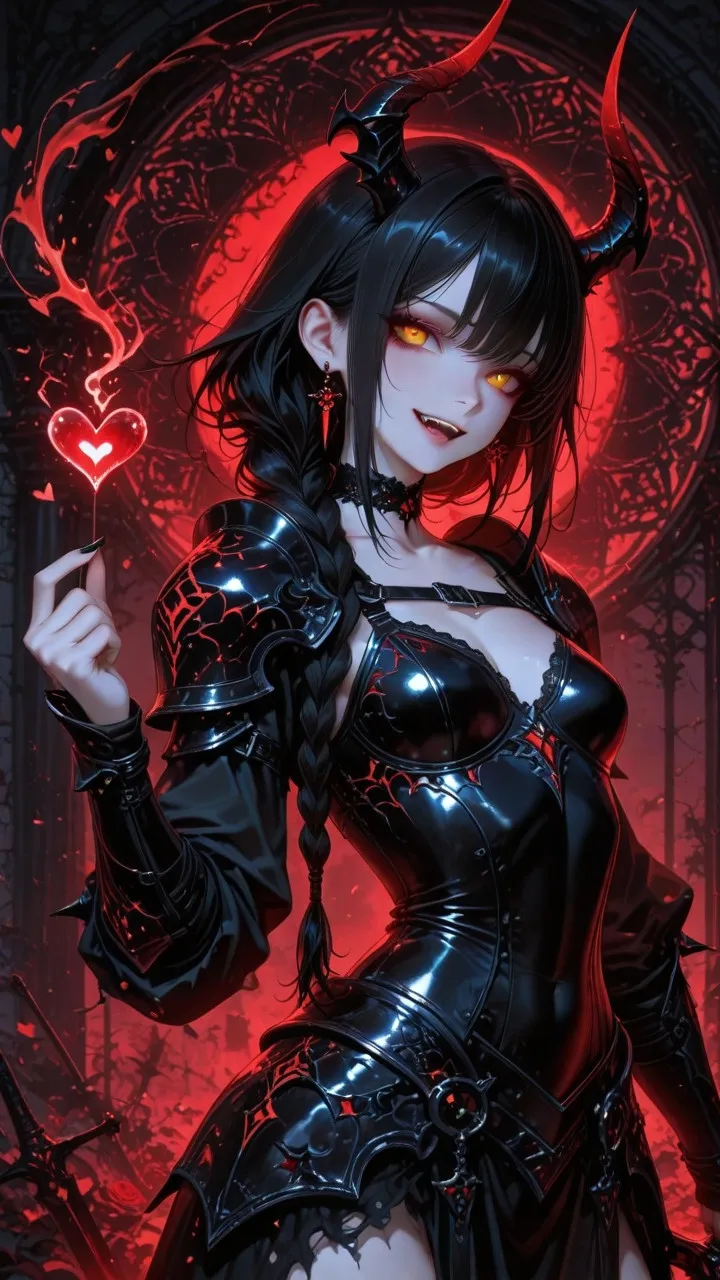 Mirabelle the Demon Lord - AI Character full body portrait by LusyNoLusy