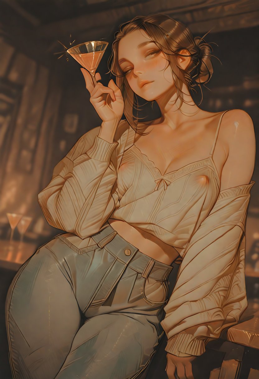 ava, the shy bartender - AI Character