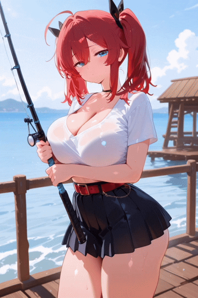 Teach Me How To Fish Big Bro | Alexis - AI Character full body portrait by LusyNoLusy