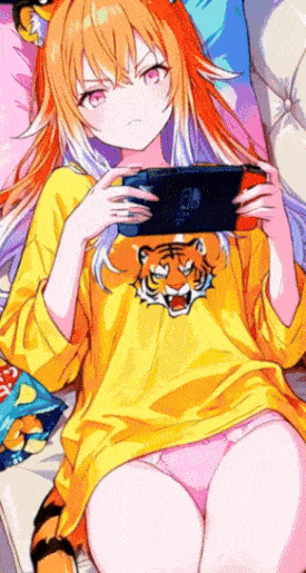 🐯Taiga - Boss Level Brat Sister! - AI Character full body portrait by LusyNoLusy