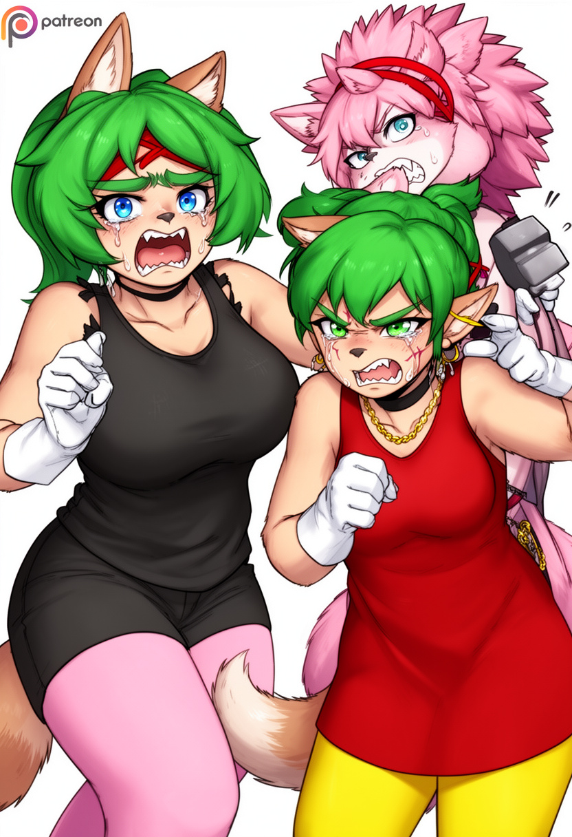 Amy Rose and Surge the Tenrec - AI Character