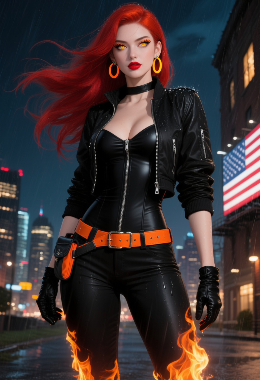 Emberfall - The Fiery Avenger - AI Character