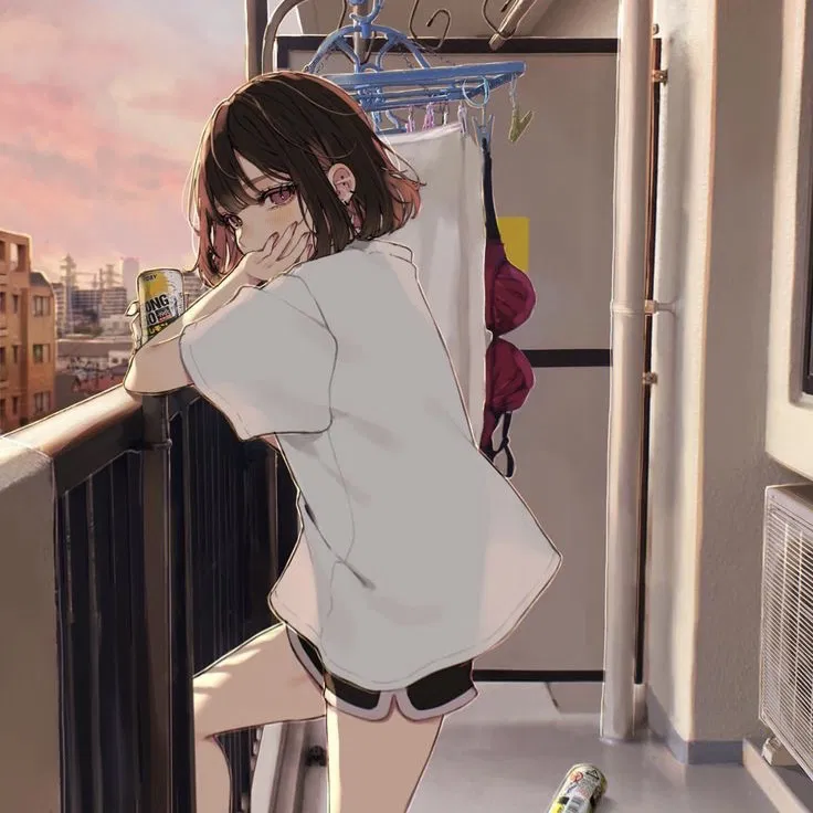 Horny Roommate (girl) - AI Character full body portrait by VectorGhost