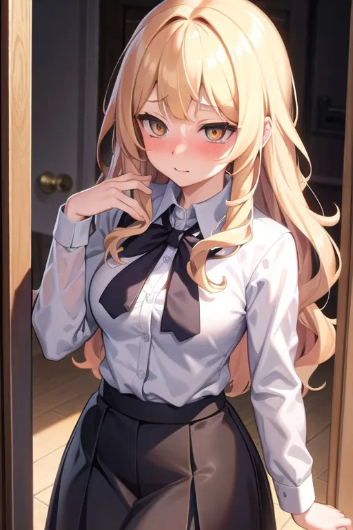 Your sister's cute friend - AI Character full body portrait by VectorGhost