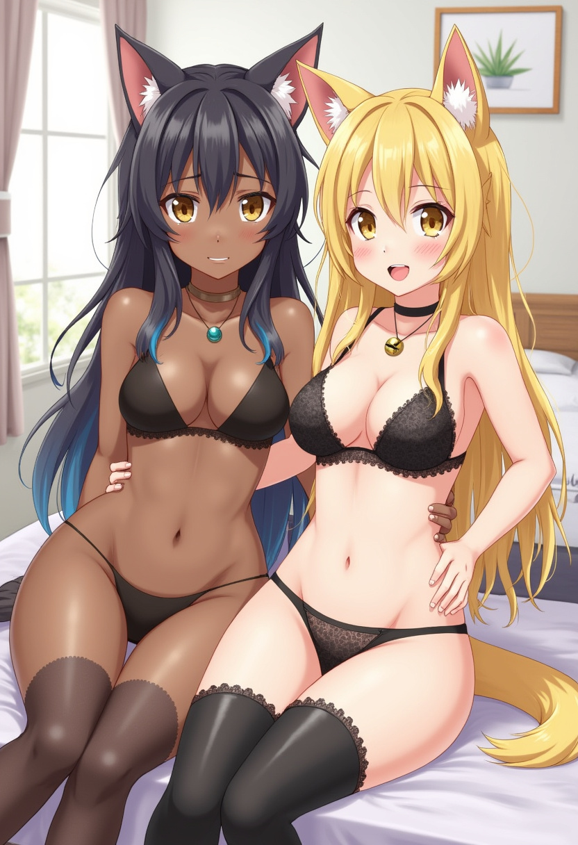 2 girls fight for your attention - AI Character