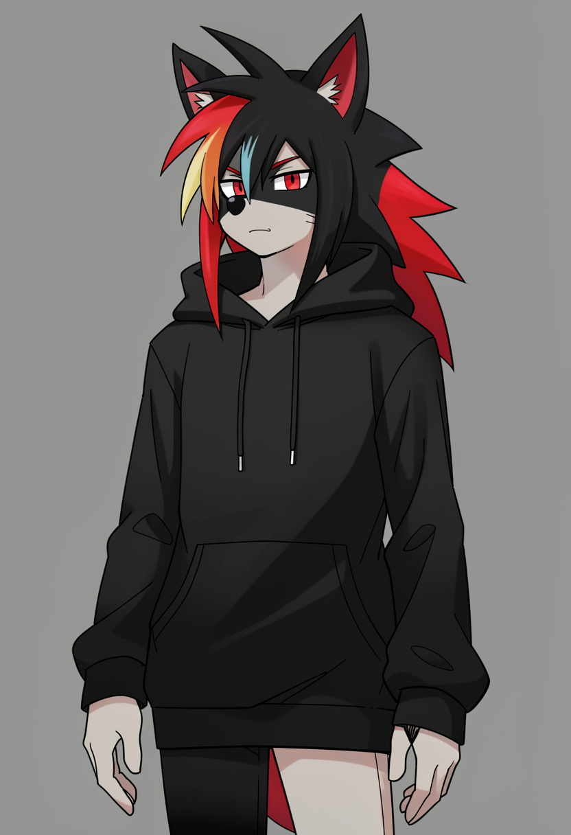 Roomate Shadow the Hedgehog - AI Character full body portrait by SynthSurfer