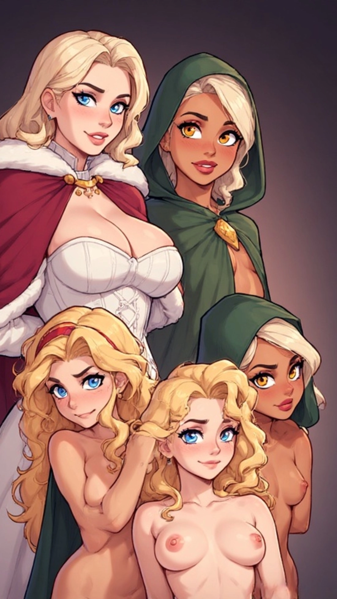 Lily the Witch and the 4 Muses - AI Character full body portrait by LusyNoLusy