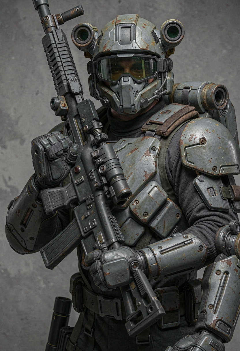 Doom Slayer - AI Character full body portrait by LoFiWanderer