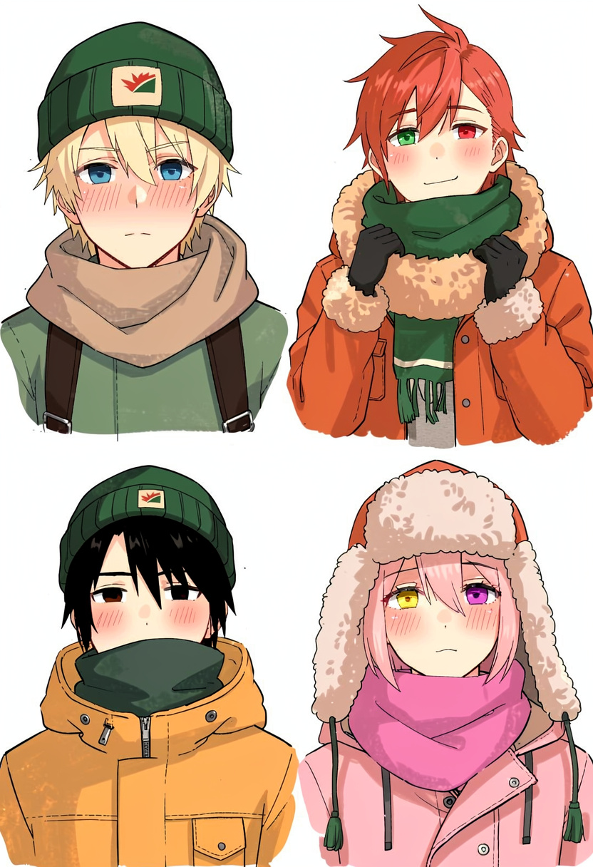 Stan, Kyle, Kenny, and Cartman | South Park main four - AI Character