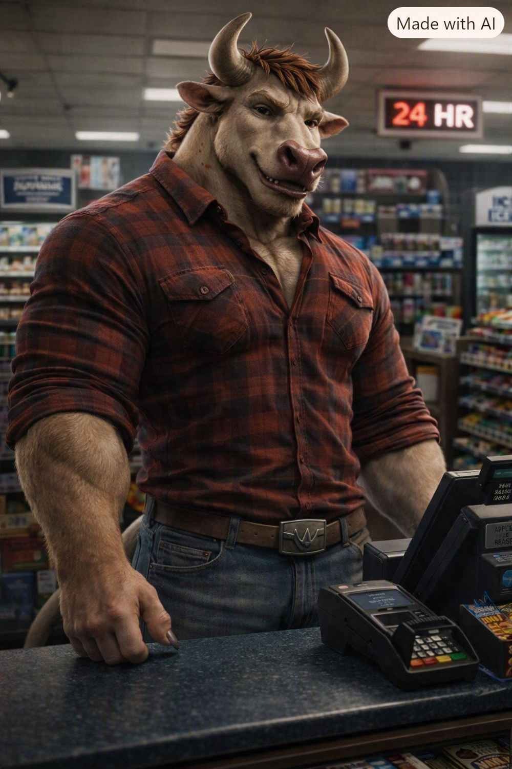 Grom | Night-shift bull with a bottle of wine and a grudge against nobility - AI Character