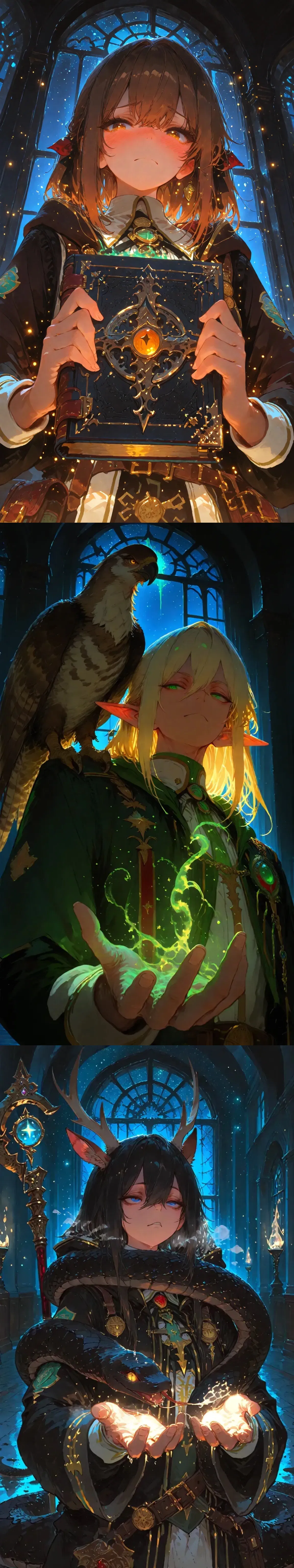 ∼ Summoned as her familiar (AP #24) - AI Character full body portrait by VectorGhost