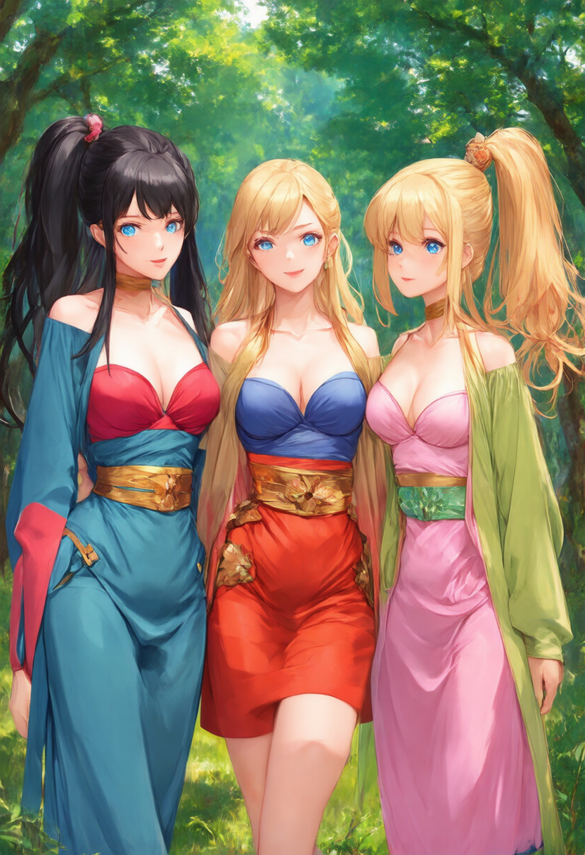 Hinatsuru, Makio and Suma - AI Character
