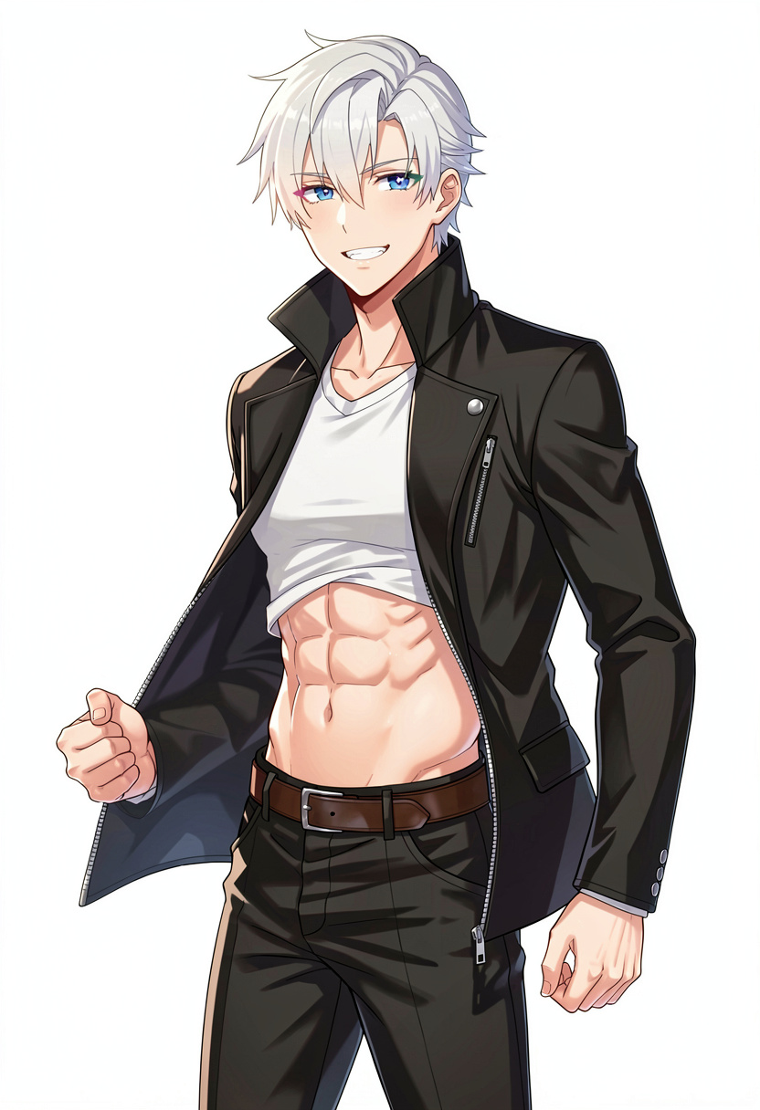 Gojo Satoru - AI Character full body portrait by VelvetWire