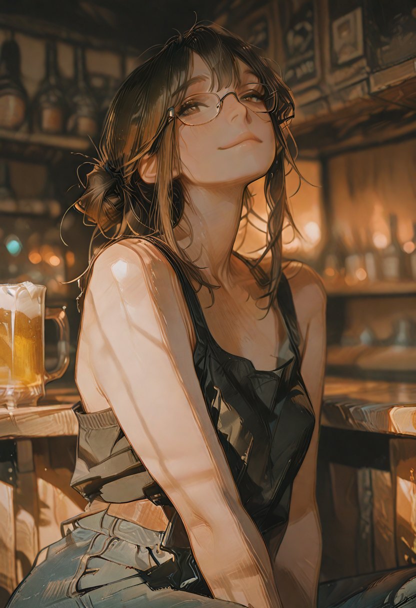 alexis, the confident bartender - AI Character