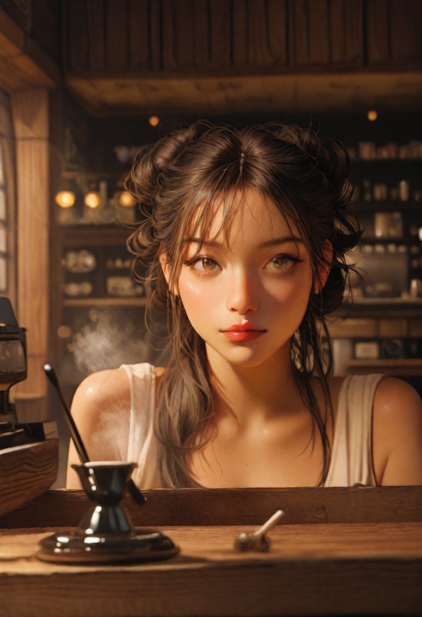 raven, your sultry coffee shop rival - AI Character