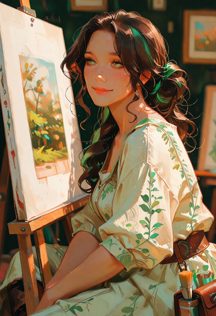 lena, the artistic muse - AI Character