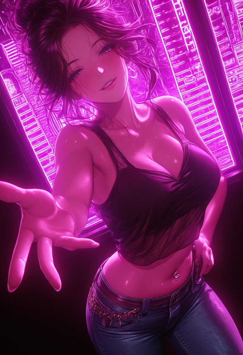 bar night rachel - AI Character