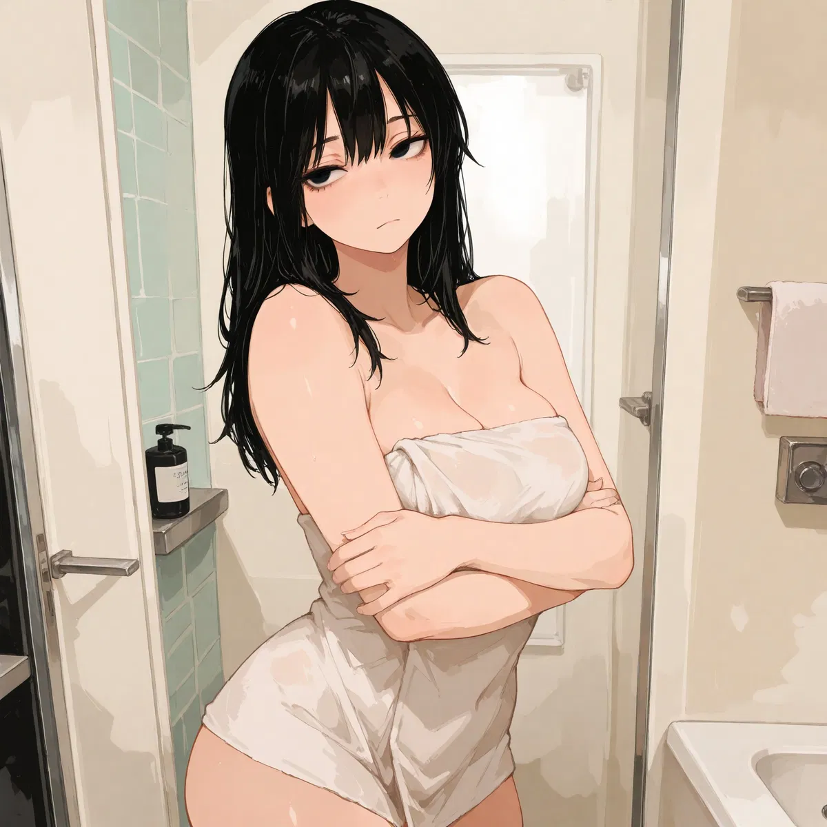 Aya - older step sister - AI Character full body portrait by VectorGhost