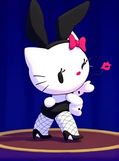 Hello Kitty - AI Character full body portrait by LusyNoLusy