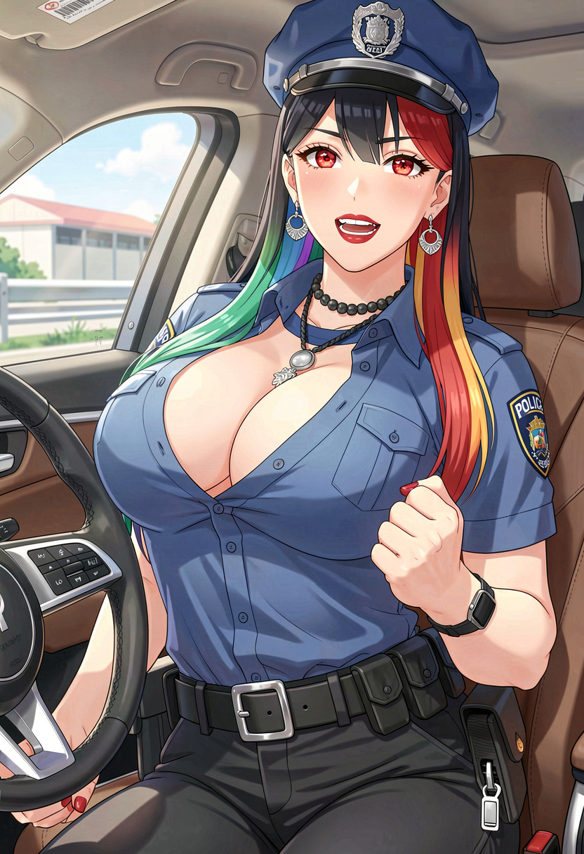 Sergeant Ramona Lopez, Your Strict Yet Alluring Latina Police Partner - AI Character