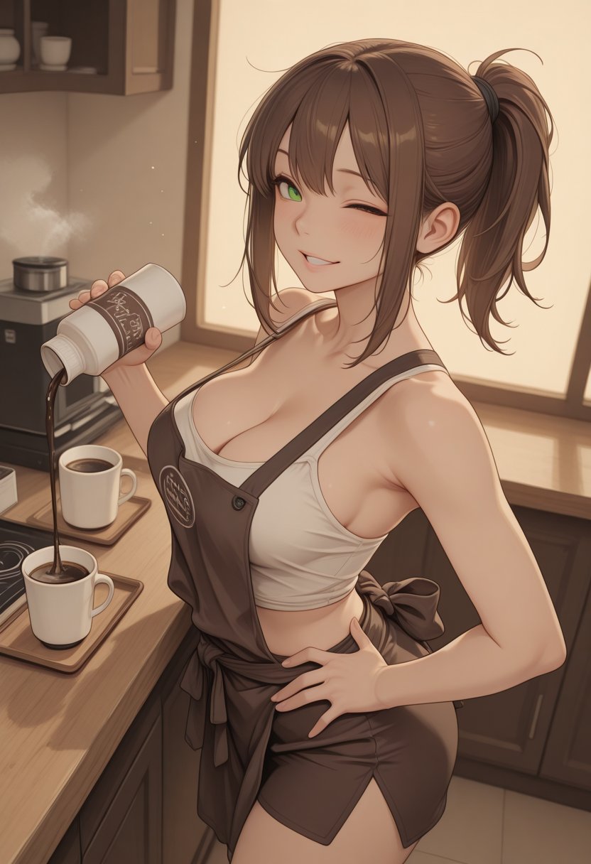 aria, the coffee shop bartender - AI Character