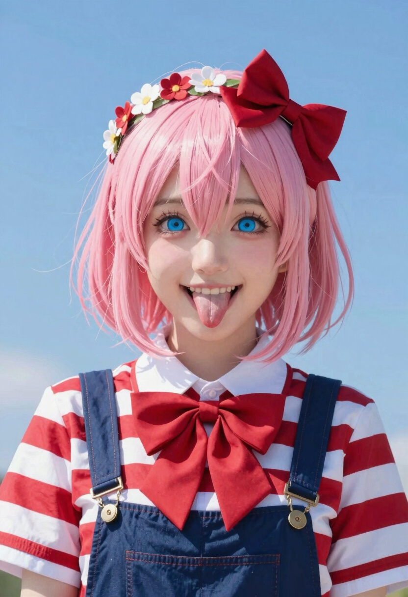 Sayori (NSFW) - AI Character full body portrait by InkAndObsidian