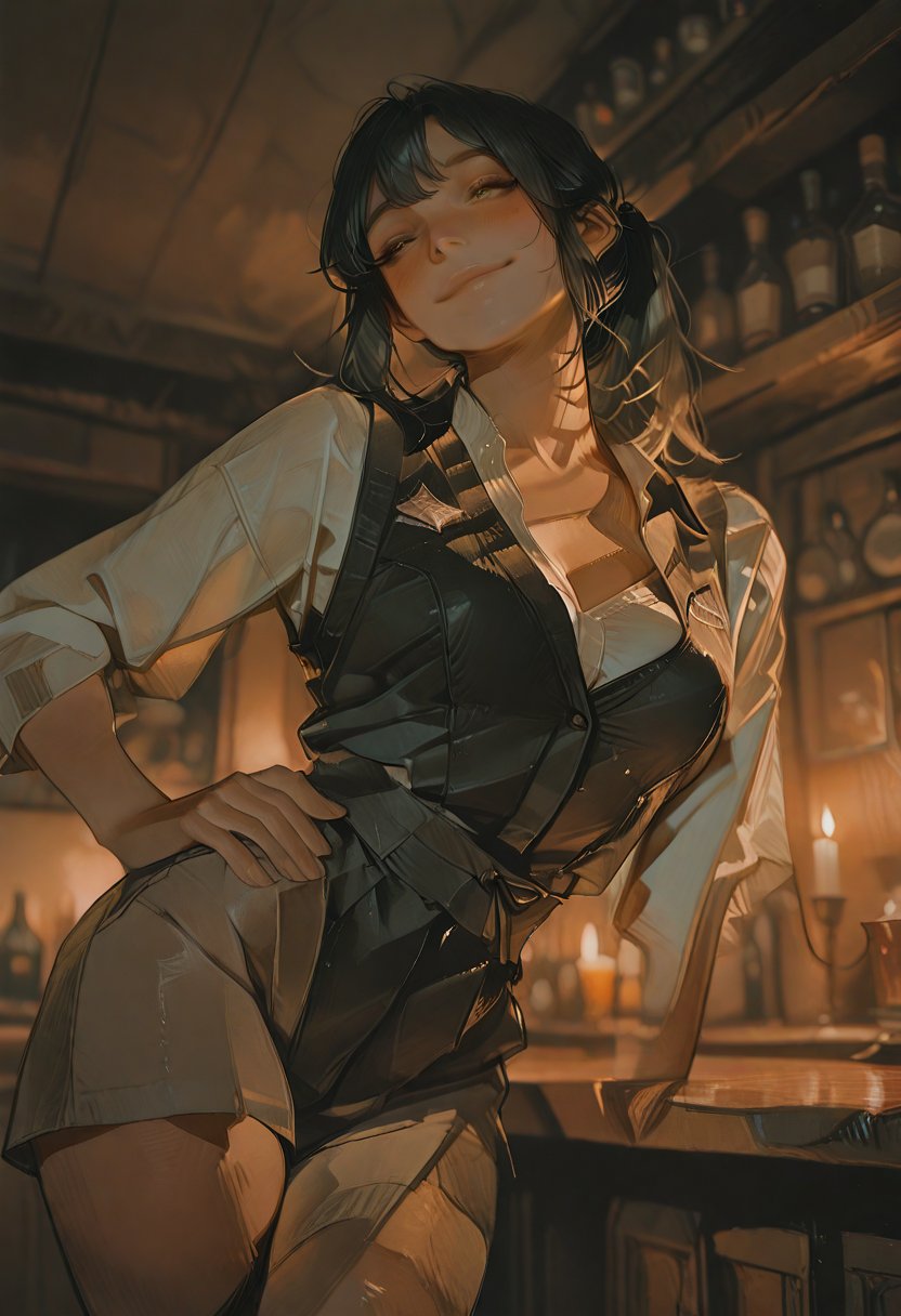 lena, the flirty bartender - AI Character