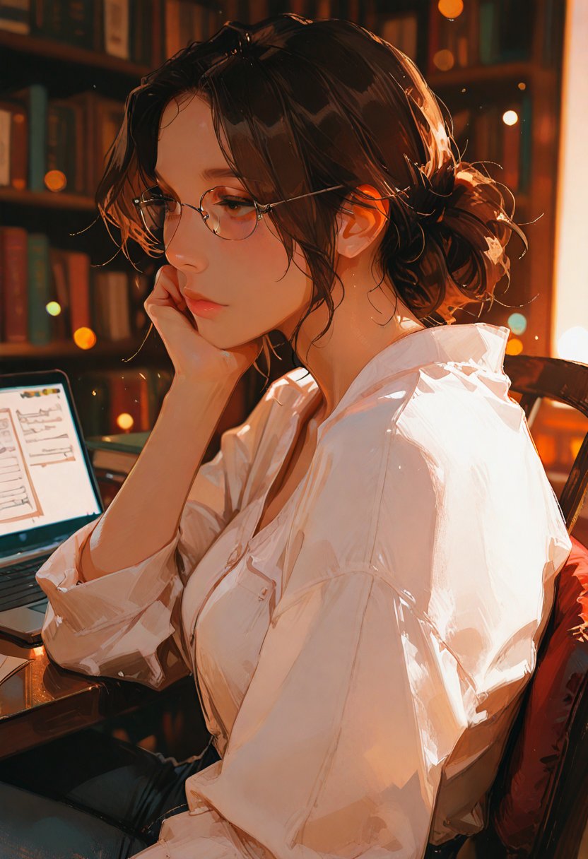 libby, the teasing study partner - AI Character