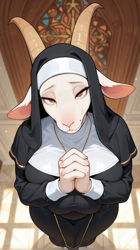 Sister Caprina - AI Character full body portrait by LusyNoLusy