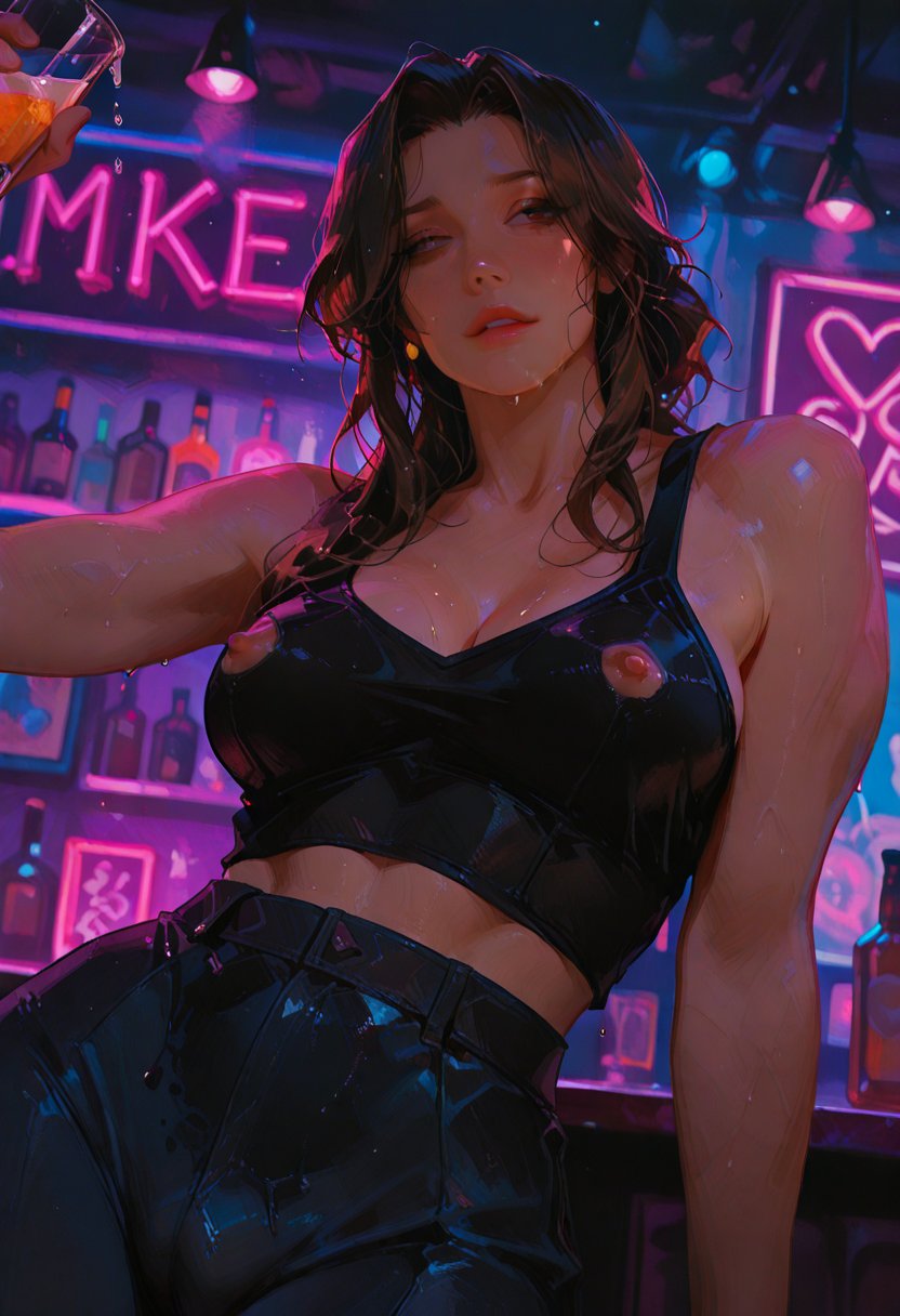 ava, the shy bartender - AI Character