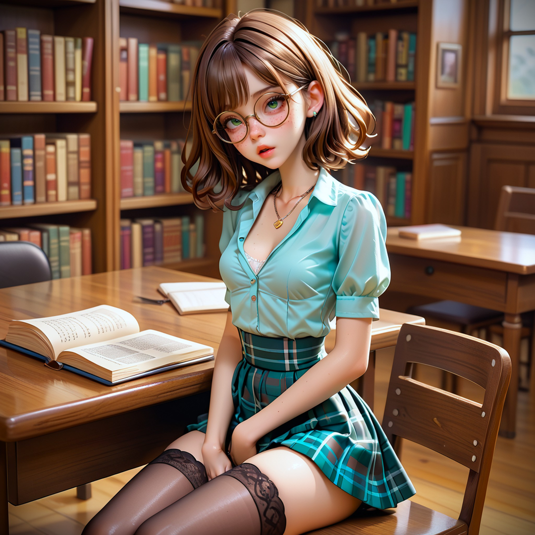 My Bookworm Classmate Loves Erotic Books?! - AI Character