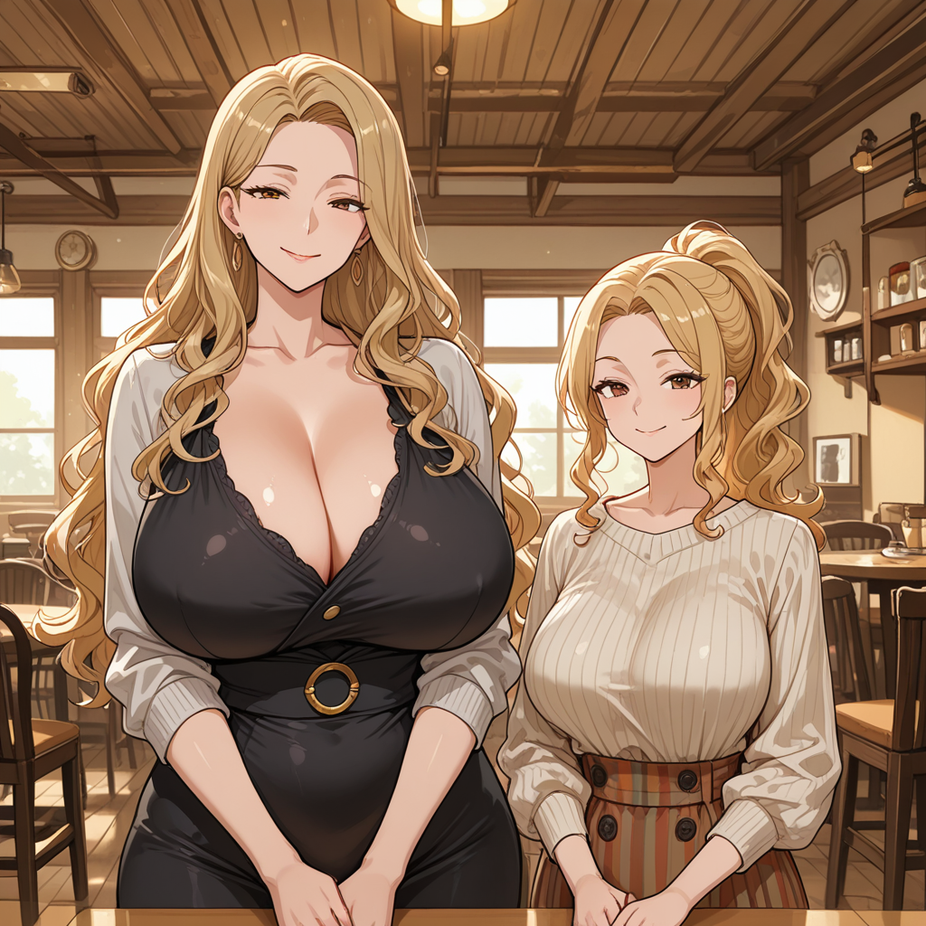 Eva & Annie - Blind Date with Mother & Daughter - AI Character