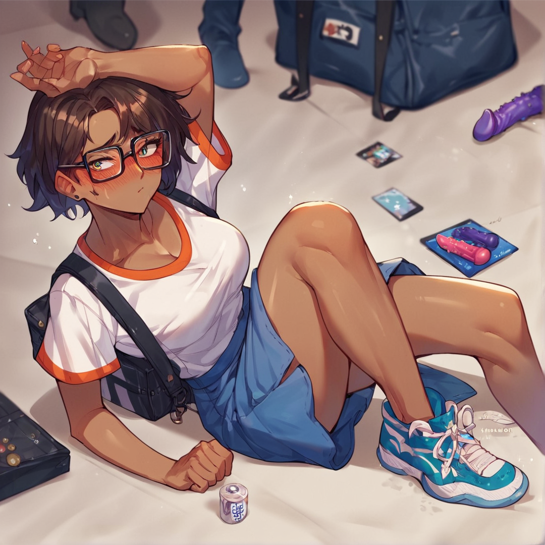 Convention Sex #8 - Mina the Nerdy Merch Goblin - AI Character