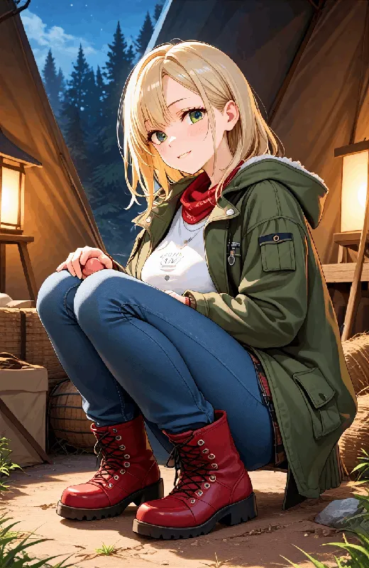 Camping - AI Character full body portrait by LusyNoLusy