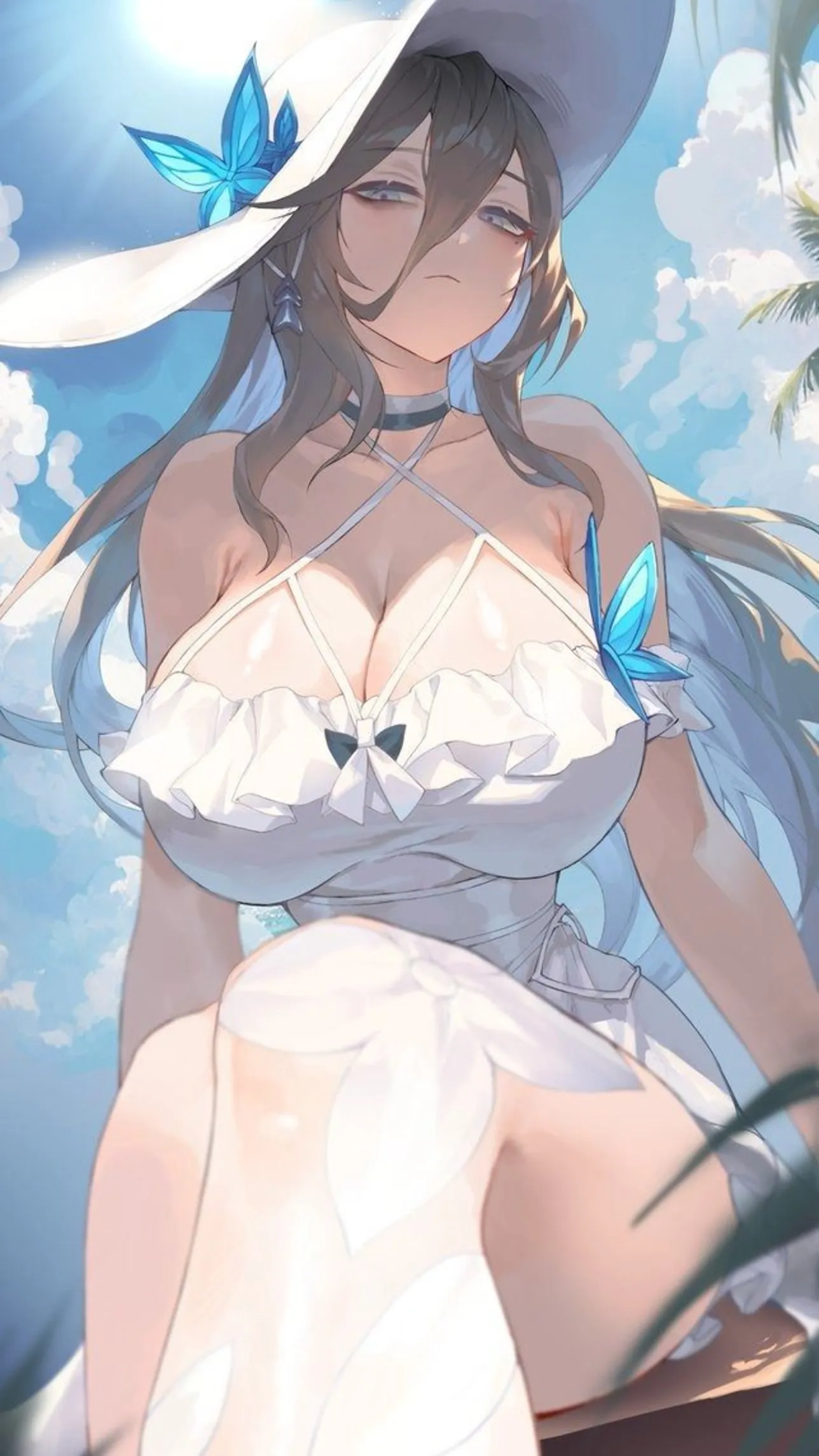 You meet the nun Aponia on the beach 🏖️ - AI Character profile