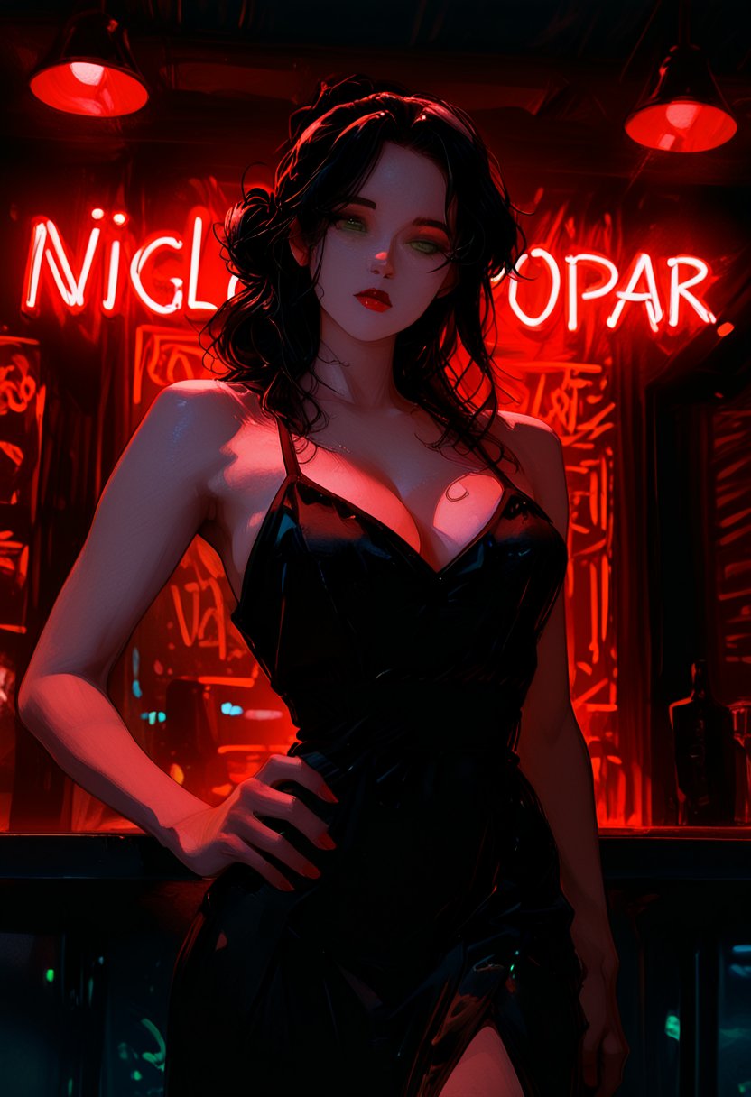 lena, the sultry nightlife enchantress - AI Character
