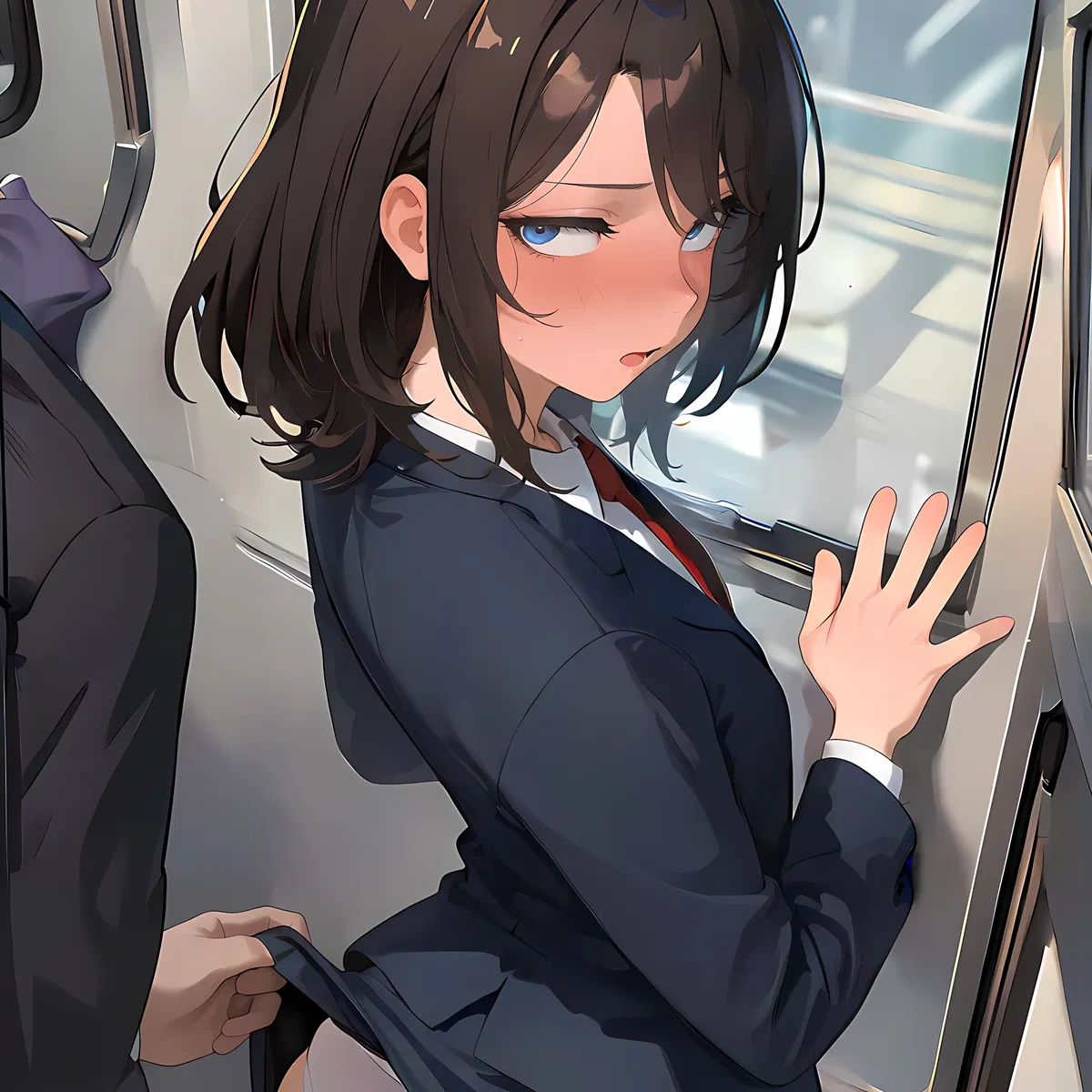 Veronica Wants To Get Molested On The Train - AI Character full body portrait by VectorGhost