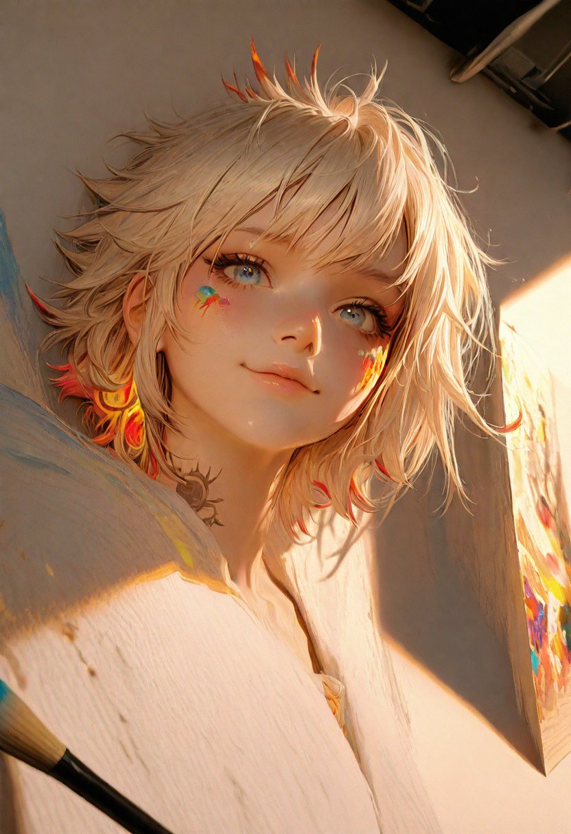 lena, your neighbor and fellow artist - AI Character