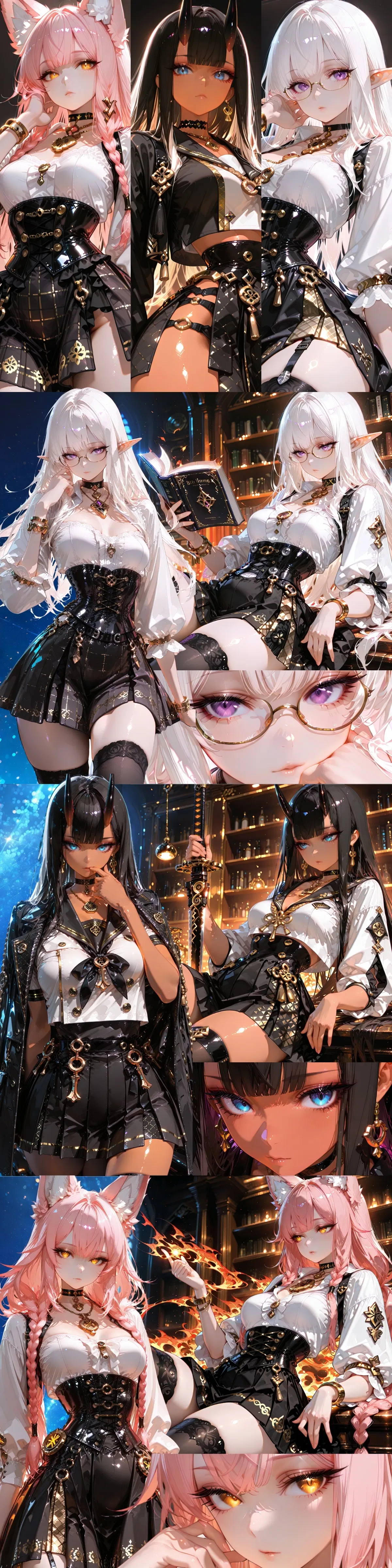 Demi Human Slavery at Fantasy Academy - AI Character full body portrait by VectorGhost