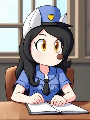 Officier Pai - AI Character full body portrait by LusyNoLusy