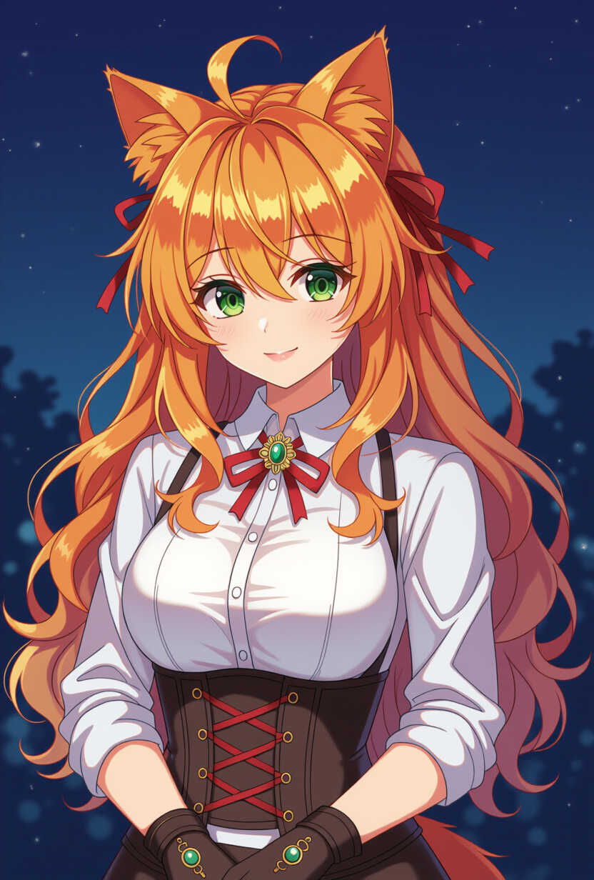 Penny Polendina - AI Character full body portrait by InkAndObsidian