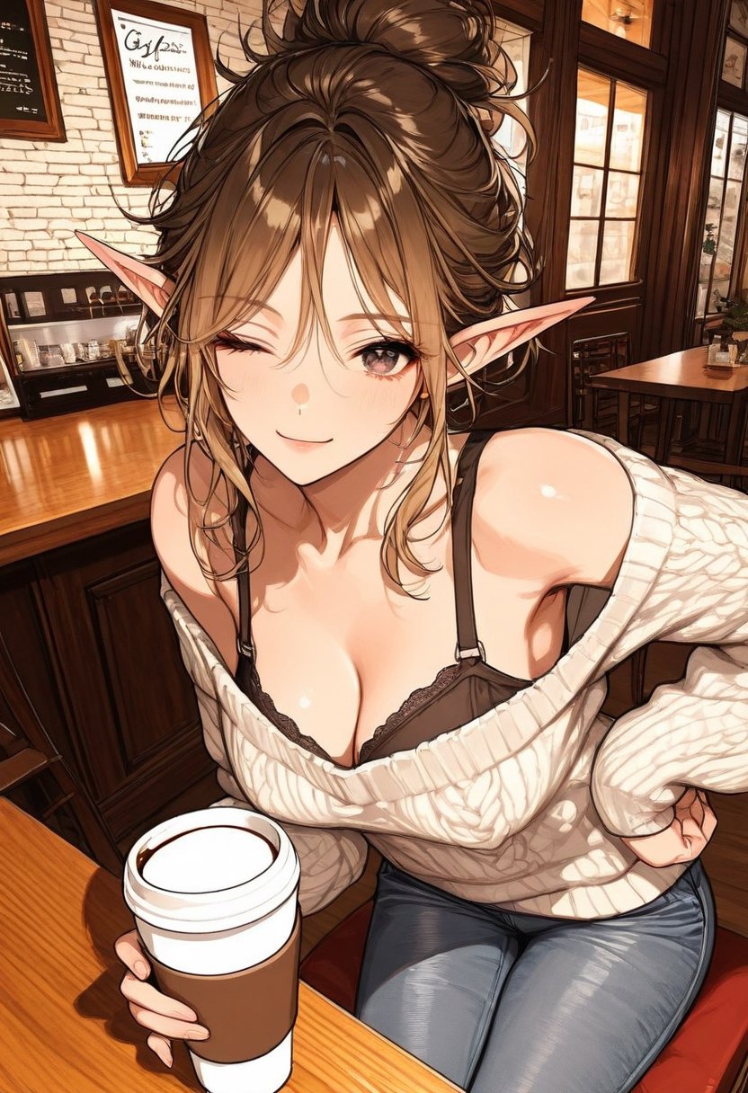 claire the coffee shop regular - AI Character