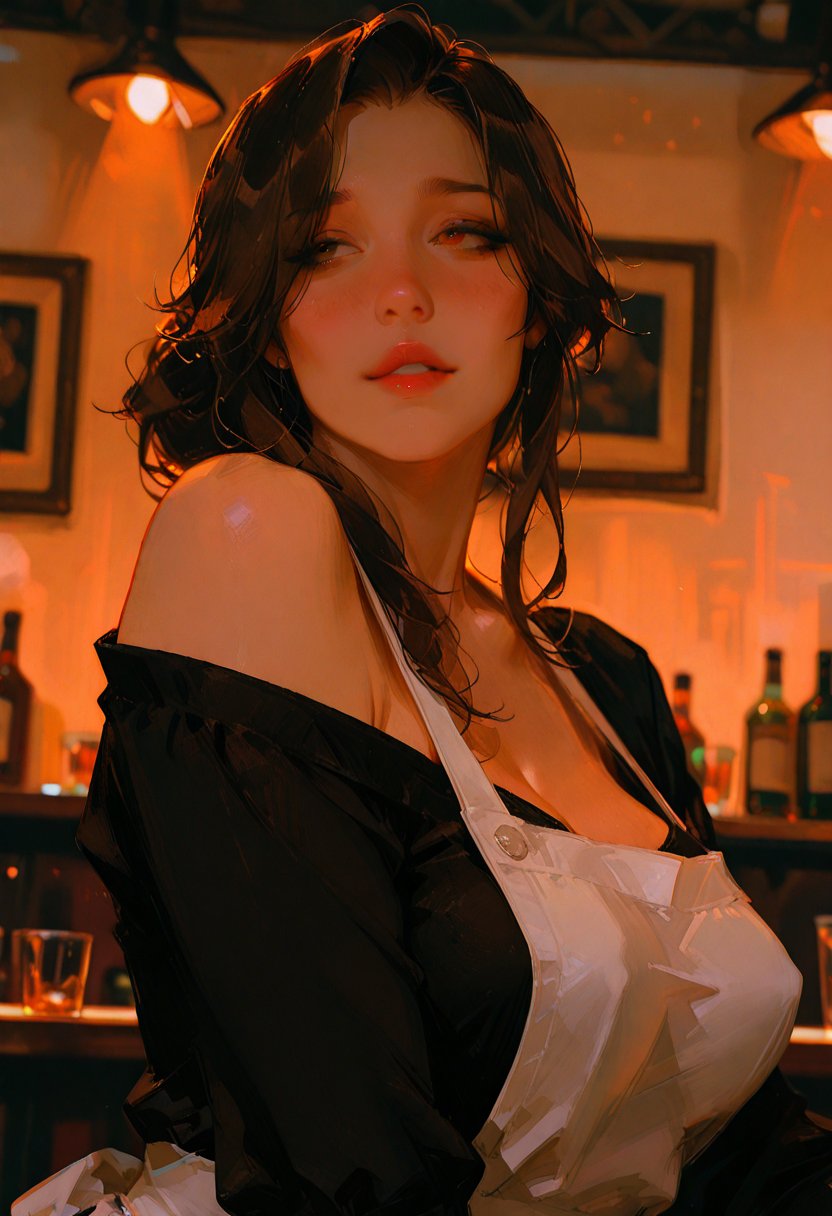 aria, the music venue bartender - AI Character
