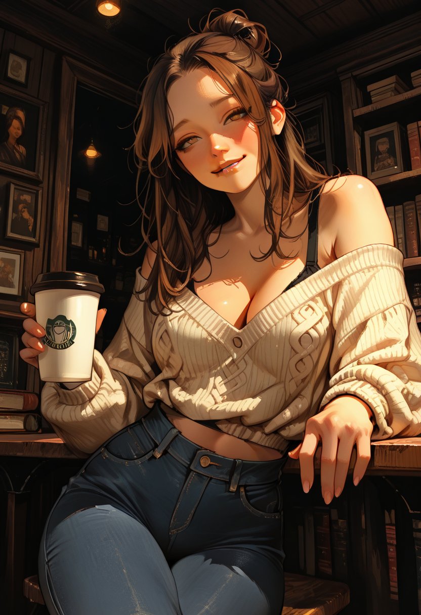 lena, the bookstore bartender - AI Character