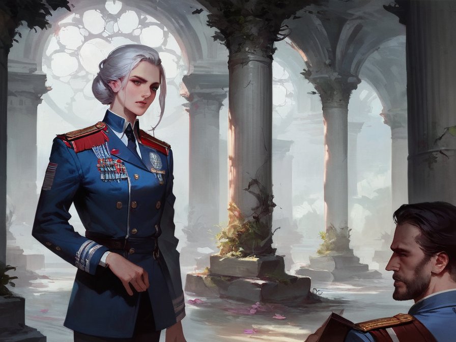 Leaning Against the Pillar