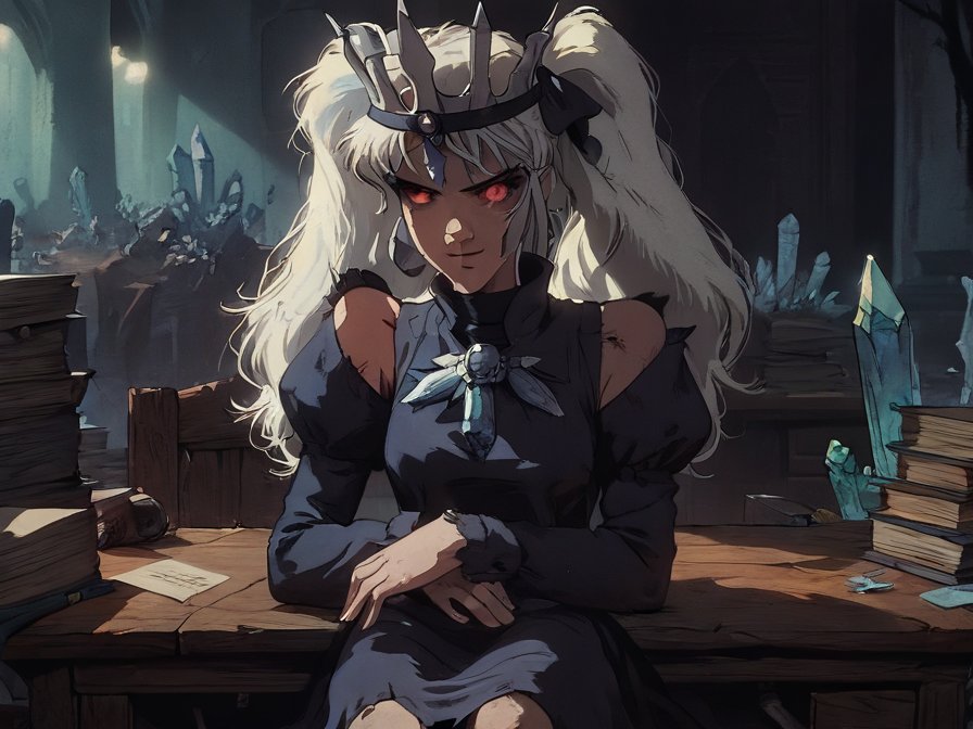 Isolde at the Desk