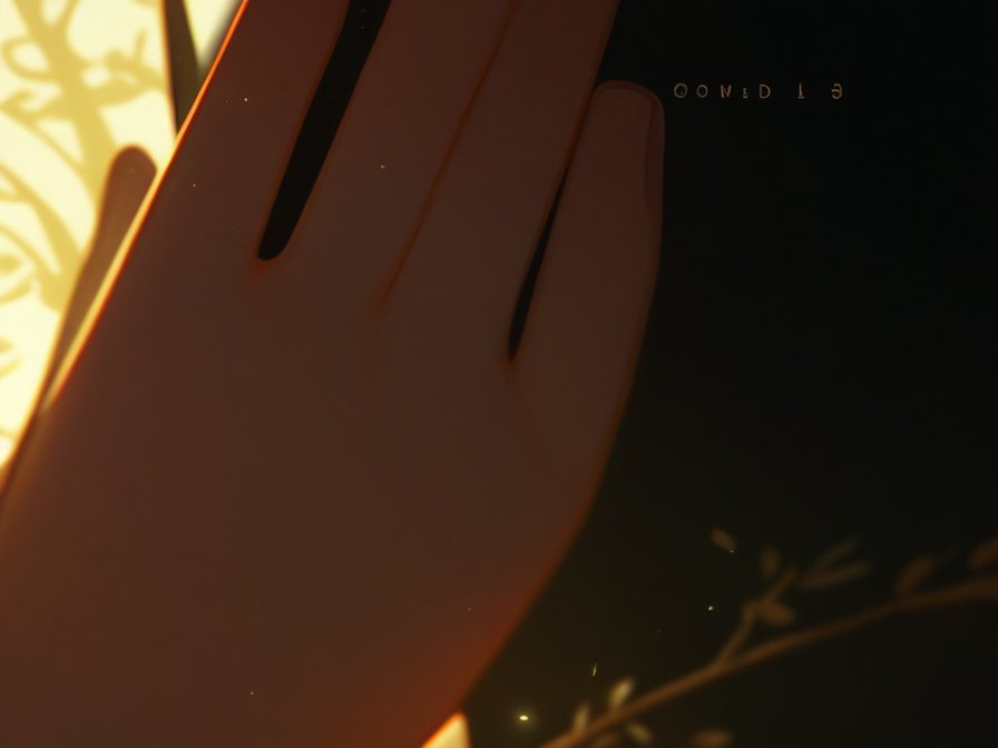 Her hands, extended palms-up