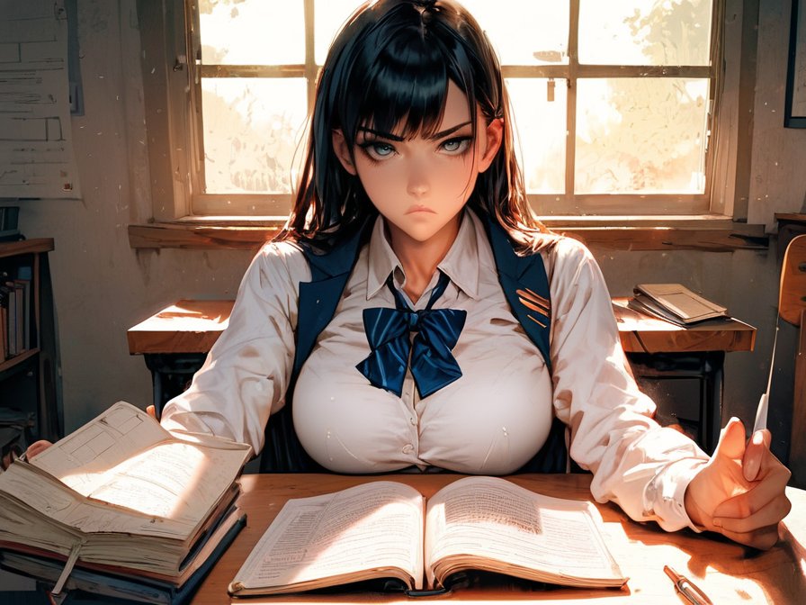 Sloane at Her Desk