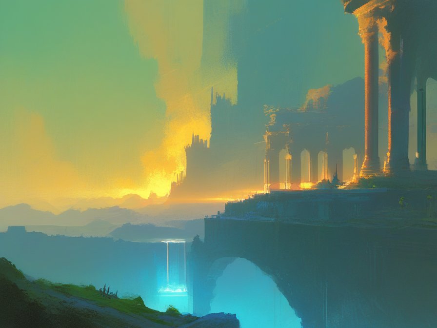 The freestanding arch of pure radiance